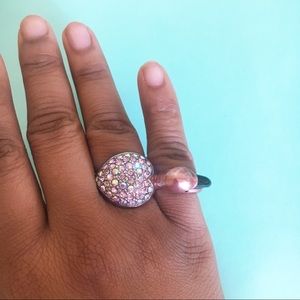 GUESS Pavé Flamingo 2 Finger Ring